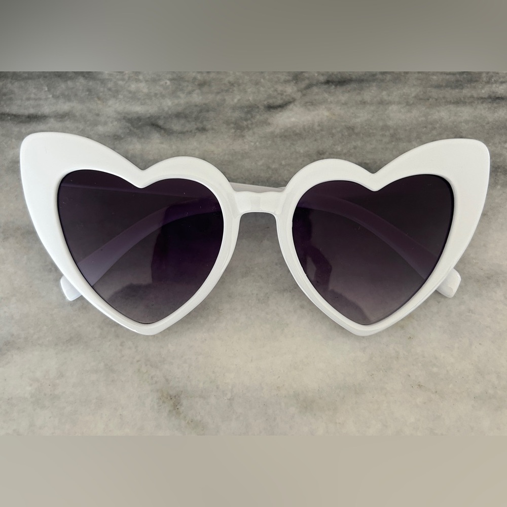 White heart sunglasses
